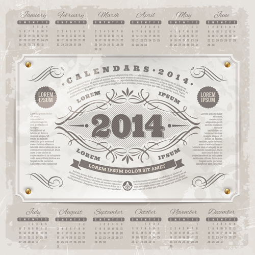 Calendar 2014 vector huge collection 41