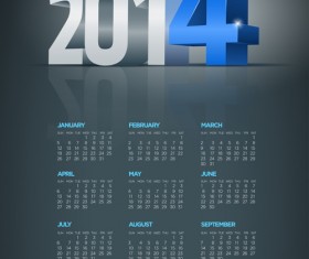 Calendar 2014 vector huge collection 46