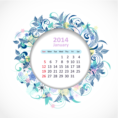 Calendar 2014 vector huge collection 48