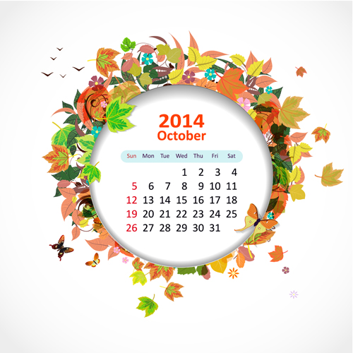 Calendar 2014 vector huge collection 57