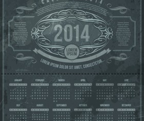 Calendar 2014 vector huge collection 22