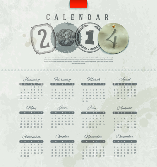 Calendar 2014 vector huge collection 23 free download