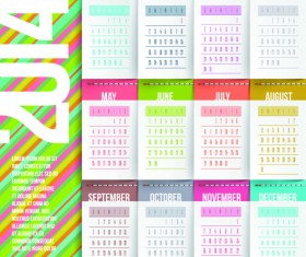 Calendar 2014 vector huge collection 24