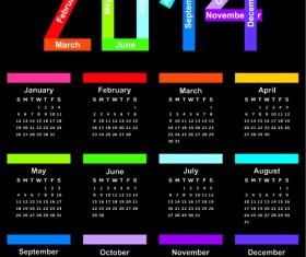 Calendar 2014 vector huge collection 04