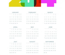 Calendar 2014 vector huge collection 07