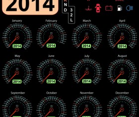 Calendar 2014 vector huge collection 08