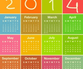 Calendar 2014 vector huge collection 09