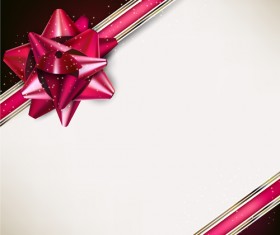 Bow christmas cards vector 03