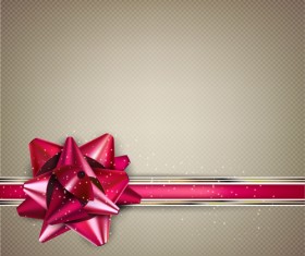 Bow christmas cards vector 05
