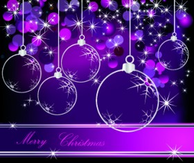 Glowing Christmas ball design vector 02