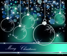 Glowing Christmas ball design vector 03
