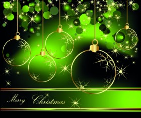 Glowing Christmas ball design vector 05