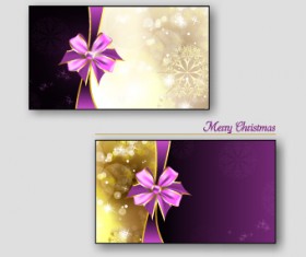 Christmas golden greeting cards vector 02