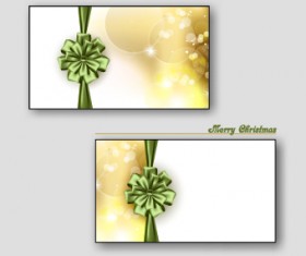 Christmas golden greeting cards vector 03
