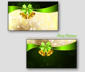 Christmas golden greeting cards vector 04