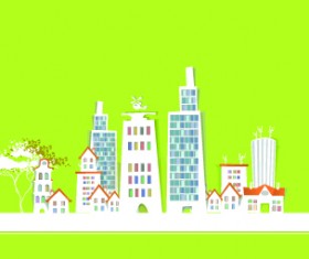 Paper city vector illustration 05