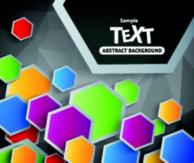 Colorful abstract shapes background vector 03