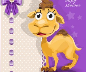 Cute cartoon camel vector set