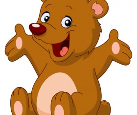 Cute cartoon cubs vector set