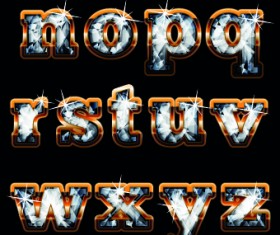 Diamond with gold alphabet vector 05