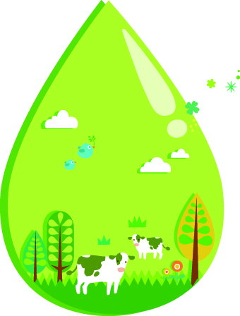 Ecology objects illustration design vector 01