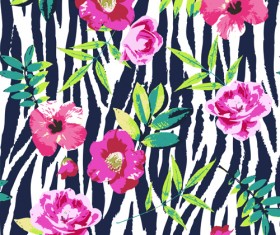 Seamless Flower Patterns vector 01