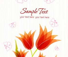 Flower illustrations vector background 01