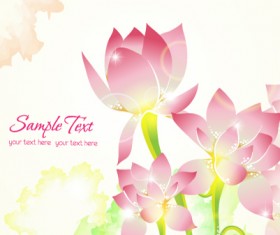 Flower illustrations vector background 03