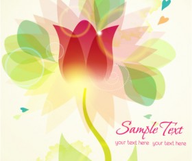 Flower illustrations vector background 04