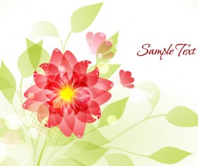 Flower illustrations vector background 07