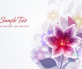 Flower illustrations vector background 08