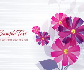 Flower illustrations vector background 09
