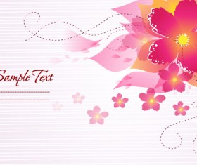 Flower illustrations vector background 10