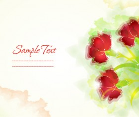 Flower illustrations vector background 12