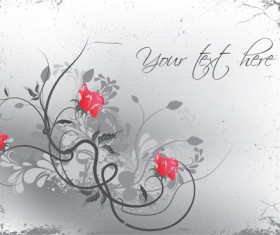Flower illustrations vector background 13