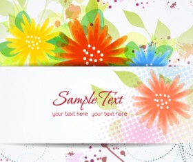 Flower illustrations vector background 16