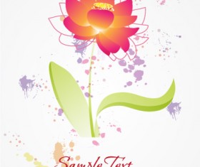 Flower illustrations vector background 18