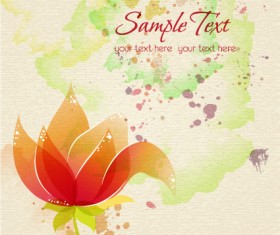 Flower illustrations vector background 19