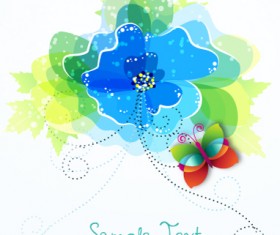 Flower illustrations vector background 21