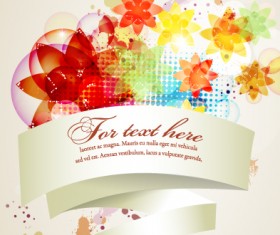 Flower illustrations vector background 22