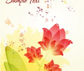 Flower illustrations vector background 25