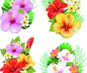 Beautiful flowers vector 05