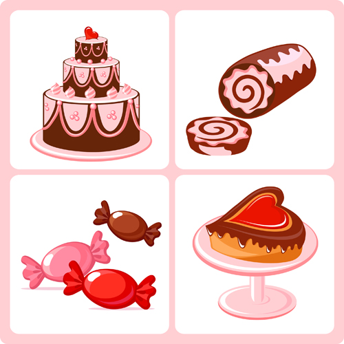 Shiny food vector icons 04