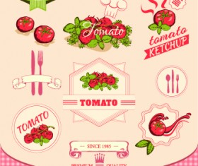 Fresh Food label design vector 04