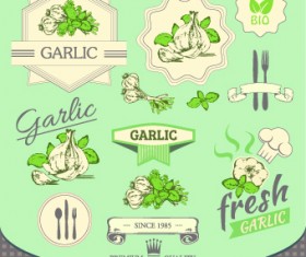 Fresh Food label design vector 05