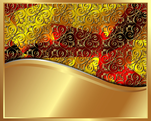Luxury Golden vector background 04