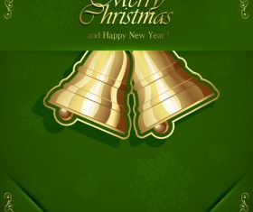 Green style xmas card vector 06