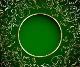 Green style xmas card vector 07
