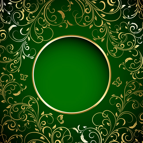 Green style xmas card vector 07