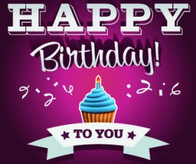 Happy birthday card vector